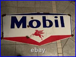Antique -vintage look Mobiloil Gargoyle Autjorized Dealer sales service sign