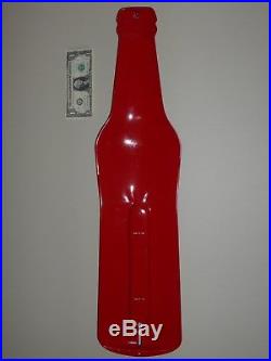 Antqe/Vtg ORANGE CRUSH Thermometer Bottle Shape sign, Near Mint, USA, 1950s, Org