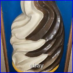 Awesome Vintage Soft Serve Ice Cream lighted advertising sign Schwan's 31 X 13