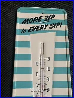 B1 LEMON LIME SODA More Zip in Every Sip T-200 Vintage TIN THERMOMETER SIGN