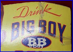 Big Boy Cola Cardboard Counter Display Advertising Sign Soda Vintage RARE