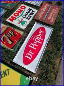 C. 1940s Original Vintage 7up Sign Metal It Likes You We Proudly Serve VERY EARLY
