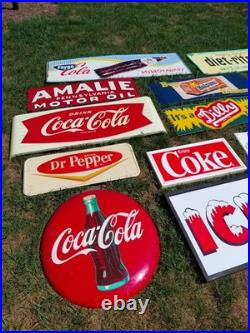 C. 1940s Original Vintage 7up Sign Metal It Likes You We Proudly Serve VERY EARLY