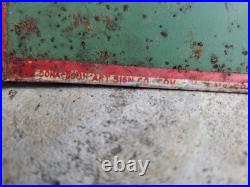 C. 1940s Original Vintage Drink Royal Crown Cola Sign Metal Embossed Nehi RC COOL