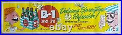 C. 1950s B-1 Lemon Lime Soda Paper Sign Banner Poster Atomic Age Vintage Original C. 1950s B-1 Lemon Lime Soda Paper Sign Banner Poster Atomic Age Vintage Original
