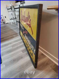C. 1950s Original Vintage Burdsal's Paint Sign Metal Framed Durability Since 1867 C. 1950s Original Vintage Burdsal's Paint Sign Metal Framed Durability Since 1867