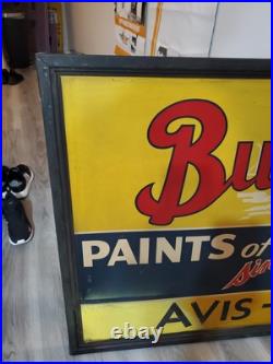 C. 1950s Original Vintage Burdsal's Paint Sign Metal Framed Durability Since 1867 C. 1950s Original Vintage Burdsal's Paint Sign Metal Framed Durability Since 1867