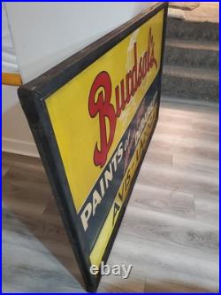 C. 1950s Original Vintage Burdsal's Paint Sign Metal Framed Durability Since 1867 C. 1950s Original Vintage Burdsal's Paint Sign Metal Framed Durability Since 1867