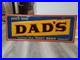 C-1950s-Original-Vintage-Dad-s-Rootbeer-Sign-Metal-Embossed-Old-Fashioned-Soda-01-wazb