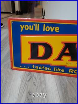 C. 1950s Original Vintage Dad's Rootbeer Sign Metal Embossed Old Fashioned Soda C. 1950s Original Vintage Dad's Rootbeer Sign Metal Embossed Old Fashioned Soda