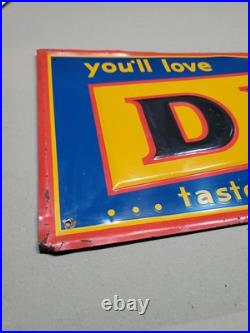 C. 1950s Original Vintage Dad's Rootbeer Sign Metal Embossed Old Fashioned Soda C. 1950s Original Vintage Dad's Rootbeer Sign Metal Embossed Old Fashioned Soda