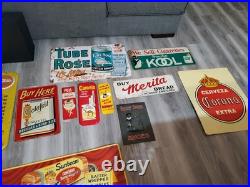 C. 1950s Original Vintage Dad's Rootbeer Sign Metal Embossed Old Fashioned Soda C. 1950s Original Vintage Dad's Rootbeer Sign Metal Embossed Old Fashioned Soda
