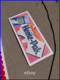 C. 1950s Original Vintage Dairy Queen Sign Raspberry Sundae DQ Fruity NOS Mint