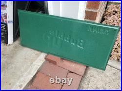 C. 1950s Original Vintage Drink Bubble Up Soda Sign Metal Embossed NOS MINT Kiss