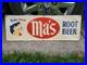 C-1950s-Original-Vintage-Ma-s-Root-Beer-Sign-Metal-Kids-Love-Boy-Soda-Gas-Oil-01-lu