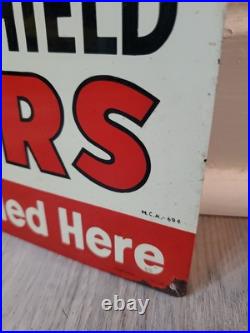 C. 1950s Original Vintage Trico Automatic Windshield Washer sign Metal Blades MCA C. 1950s Original Vintage Trico Automatic Windshield Washer sign Metal Blades MCA