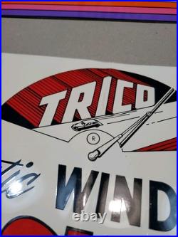 C. 1950s Original Vintage Trico Automatic Windshield Washer sign Metal Blades MCA C. 1950s Original Vintage Trico Automatic Windshield Washer sign Metal Blades MCA