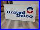C-1950s-Original-Vintage-United-AC-Delco-Sign-Metal-2-Sided-Gas-Oil-Chevy-GM-01-gkes