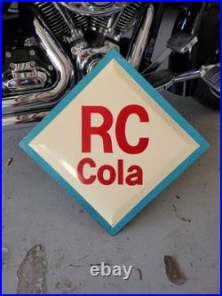 C. 1950s Original Vintage Yellow Cab Cigars Sign Metal Embossed 5c Taxi Tobacco