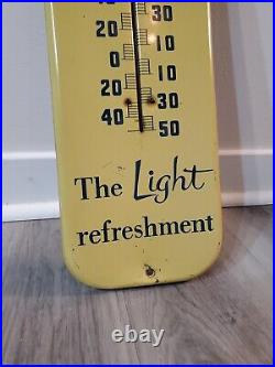 C. 1955 Original Vintage Pepsi Cola Sign Metal Thermometer Works! Soda Gas Oil