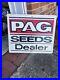 C-1960-Pag-Seeds-Dealer-Embossed-Metal-Sign-Original-Vintage-01-uc