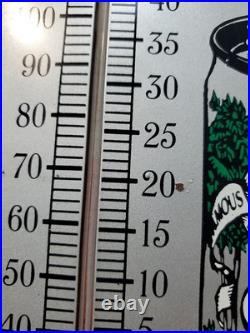 C. 1960s Original Vintage Drink Barq's Root Beer Sign Metal Thermometer Reach Out C. 1960s Original Vintage Drink Barq's Root Beer Sign Metal Thermometer Reach Out