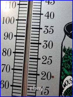 C. 1960s Original Vintage Drink Barq's Root Beer Sign Metal Thermometer Reach Out C. 1960s Original Vintage Drink Barq's Root Beer Sign Metal Thermometer Reach Out