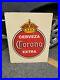 C-1970s-Original-Vintage-Cerveza-Corona-Extra-Beer-Sign-Metal-Embossed-Soda-RARE-01-ceb