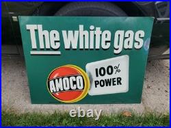 C. 1970s Original Vintage Monroe Shocks Sign Metal Embossed VW Beetle Gas Oil