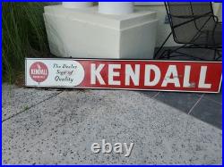 C. 1970s Original Vintage Monroe Shocks Sign Metal Embossed VW Beetle Gas Oil