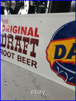 C. 1971 Original Vintage Dad's Rootbeer Sign Metal Embossed Original Draft NOS C. 1971 Original Vintage Dad's Rootbeer Sign Metal Embossed Original Draft NOS