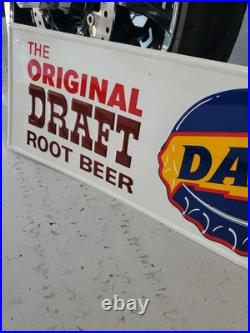 C. 1971 Original Vintage Dad's Rootbeer Sign Metal Embossed Original Draft NOS C. 1971 Original Vintage Dad's Rootbeer Sign Metal Embossed Original Draft NOS