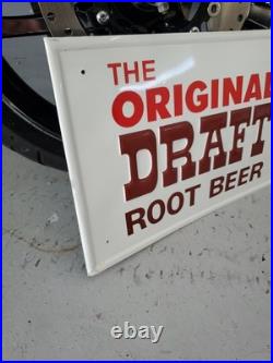 C. 1971 Original Vintage Dad's Rootbeer Sign Metal Embossed Original Draft NOS C. 1971 Original Vintage Dad's Rootbeer Sign Metal Embossed Original Draft NOS