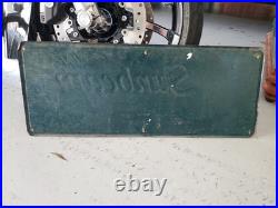 C. 1971 Original Vintage Sunbeam Bread Sign Metal Embossed Batter Whipped Grocery