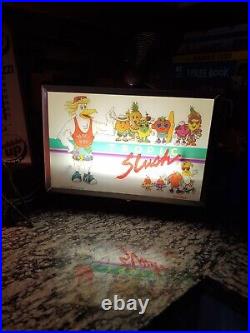 C. 1981 Original Tropical Slush Sign Metal Light Up Nutra Sweet Works Gas Grocery