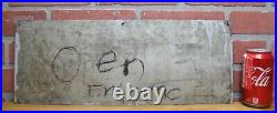 CLOSED ENTRACE ARROW POINTING RIGHT Old Industrial Shop Steel Advertising Sign