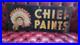 Cheif-Paints-Double-Sided-Painted-Metal-Advertising-Sign-Guaranteed-Old-Original-01-yygk