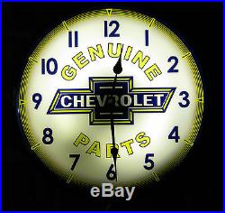 Chevrolet Genuine Parts Vintage Advertising NEW Wall Clock 14 Light Sign
