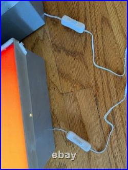 Chevron Vtg Orig Gas Station Advertising Sign Wall Hanging Light-up 2-pieces 28