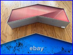Chevron Vtg Orig Gas Station Advertising Sign Wall Hanging Light-up 2-pieces 28
