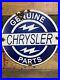 Chrysler-Vintage-Porcelain-Sign-Genuine-Parts-Service-Garage-Gas-Station-Oil-01-ifv