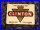 Clinton-Air-Cooled-Gas-Engine-Vintage-Antique-Advertising-Sign-Hit-Miss-01-eflm