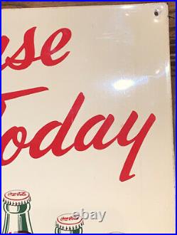 Coca Cola Take a Case Home Today Red Carpet & Coke Case 1959 Vintage Sign-Rare