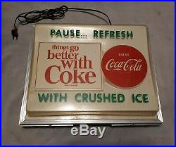 Coca Cola Things Go Better With Coke Vintage 60's Light Up Sign Works