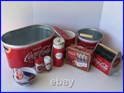 Collection of vintage-style Coca-Cola branded kitchenware, novelty collectibles Collection of vintage-style Coca-Cola branded kitchenware, novelty collectibles
