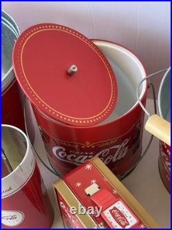 Collection of vintage-style Coca-Cola branded kitchenware, novelty collectibles