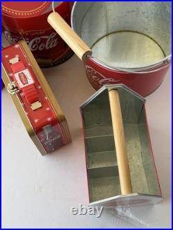 Collection of vintage-style Coca-Cola branded kitchenware, novelty collectibles