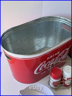 Collection of vintage-style Coca-Cola branded kitchenware, novelty collectibles