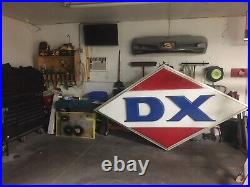 DX gas station vintage lighted pole sign
