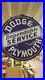 Dodge-plymouth-porcelain-sign-vintage-Collectable-Mancave-gas-oil-01-qyj